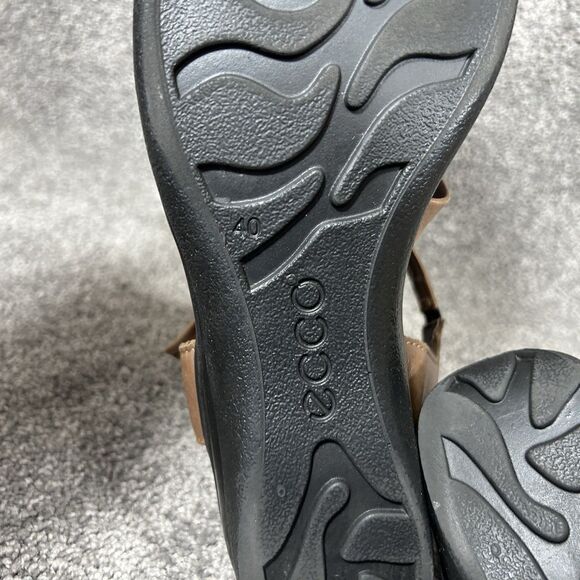 Ecco Sensata Womens Size 40 Brown Leather Strappy Slingback Sandals Used - Picture 10 of 12